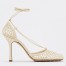 Bottega Veneta Stretch Sandals In White Mesh