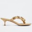 Bottega Veneta Dot Thong Sandals In Beige Lambskin