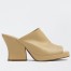 Bottega Veneta Stack Platform Sandals In Beige Lambskin