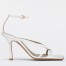 Bottega Veneta Stretch Sandals 90MM In White Lambskin