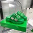 Bottega Veneta Flash Flat Sandals In Green Technical Fabric