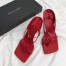 Bottega Veneta Ankle-strap Stretch Sandals In Red Leather