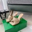 Bottega Veneta Stretch Sandals In Beige Intrecciato Raffia