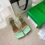 Bottega Veneta Stretch Chain Sandals In Pistachio Lambskin