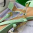 Bottega Veneta Stretch Chain Sandals In Pistachio Lambskin