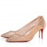 Christian Louboutin Follies Strass Pumps 70mm In Nude Mesh