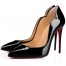 Christian Louboutin Black Patent Hot Chick 100mm Pumps