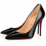 Christian Louboutin Black Lambskin Kate 100mm Pumps