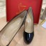 Christian Louboutin Black Patent Dirditta 130mm Pumps