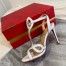 Christian Louboutin Double L 100mm Sandals In White Patent Leather