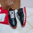 Christian Louboutin Men's Loubishark Sneakers In Black Leather