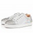 Christian Louboutin Men's Seavaste 2 Orlato Sneakers In Silver Calfskin