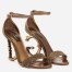 Dolce & Gabbana Lurex Sandals With Sculpted Heel