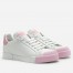 Dolce & Gabbana Women's Portofino Sneakers with Pink Toe-cap