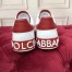 Dolce & Gabbana Women's Portofino Sneakers with Red Branded