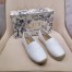 Dior Granville Espadrilles In White Embossed Lambskin