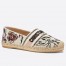 Dior Granville Espadrilles In Rosa Mutabilis Embroidered Cotton