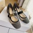 Dior Baby-D Ballet Flats In Black Dotted Swiss