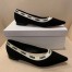 Dior J'Adior Embroidered Ballet Flats In Black Technical Canvas
