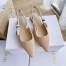 Dior J'Adior Slingback Ballerina Flats In Nude Technical Canvas