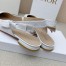 Dior J'Adior Slingback Ballerina Flats In White Technical Canvas