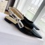 Dior J'Adior Slingback Ballerina Flats In Black Patent Leather