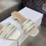 Dior Dway Heeled 35MM Slides in Gold Metallic Thread Embroidered Satin