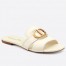 Dior 30 Montaigne Slides In White Calfskin