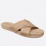 Dior Granville Espadrilles Sandals In Beige Embroidered Cotton