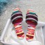 Dior Dway Slides In Multicolor Embroidered Cotton