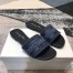 Dior Dway Mules In Denim Blue Oblique Embroidered Cotton 