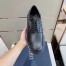 Dior Men's Explorer Derby Shoe In Black Leather With Oblique Canvas