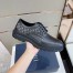 Dior Men's Explorer Derby Shoe In Black Leather With Oblique Canvas