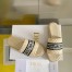 Dior Dway Slides In Beige Embroidered Raffia and Cotton