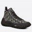 Dior Men's B28 High-Top Sneakers In Beige Oblique Jacquard