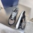 Dior Men's B29 Sneakers In Gray Mesh and Black Suede