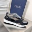 Dior Men's B29 Sneakers In Gray Mesh and Black Suede