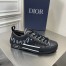 Dior Men's B23 Low-top Sneakers In Black Oblique Canvas