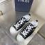 Dior Men's B23 Low-top Sneakers In Black and White Oblique Canvas