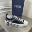 Dior Men's B23 Low-top Sneakers In Black and White Oblique Canvas