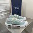 Dior Men's B23 Low-top Sneakers with Green and Yellow Print