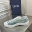 Dior Men's B23 Low-top Sneakers with Green and Yellow Print