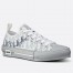 Dior Men's B23 Low-top Sneakers In White and Blue Oblique Canvas