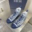 Dior Men's B23 High-top Sneakers In Blue Oblique Canvas