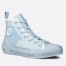 Dior Men's B23 High-top Sneakers In Ligth Blue Oblique Canvas