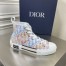 Dior Men's B23 High-top Sneakers In Multicolour Oblique Canvas