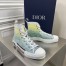 Dior Men's B23 High-top Sneakers with Green and Yellow Print