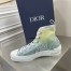 Dior Men's B23 High-top Sneakers with Green and Yellow Print