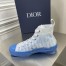 Dior Men's B23 High-top Sneakers In Gradient Blue Oblique Canvas