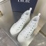 Dior Men's B23 High-top Sneakers In White Oblique Canvas